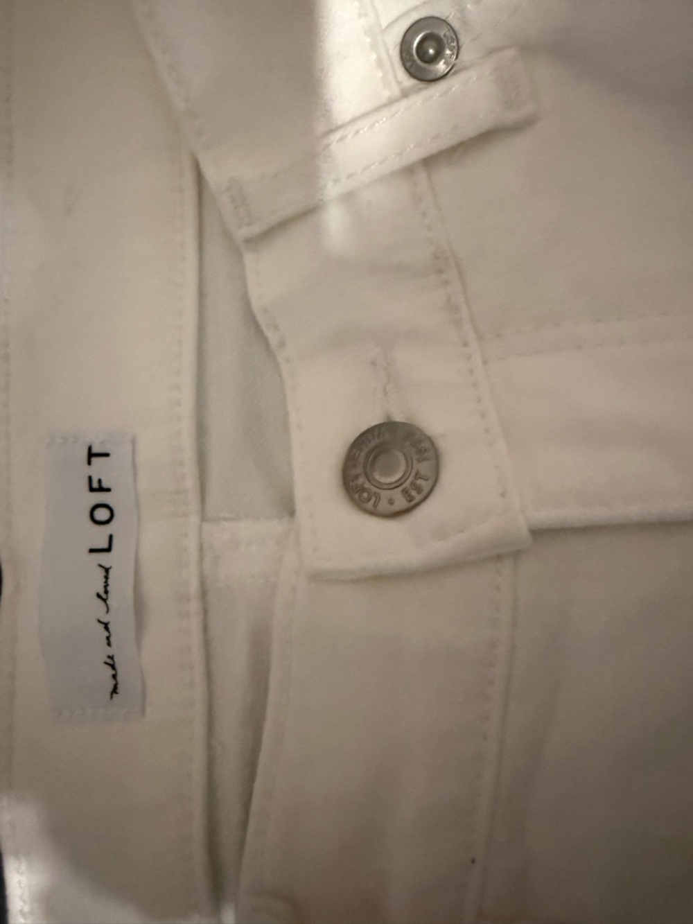Women’s white jeans LOFT Sz 4/27 new without tags - Picture 5 of 5